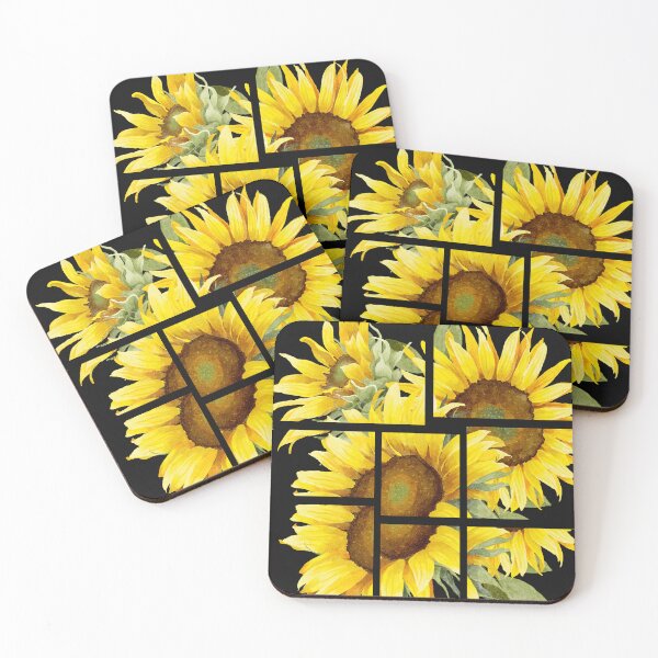 Item preview, Modern Fragmented Sunflower Watercolor Botanical Art designed and sold by GreenVerseStore.