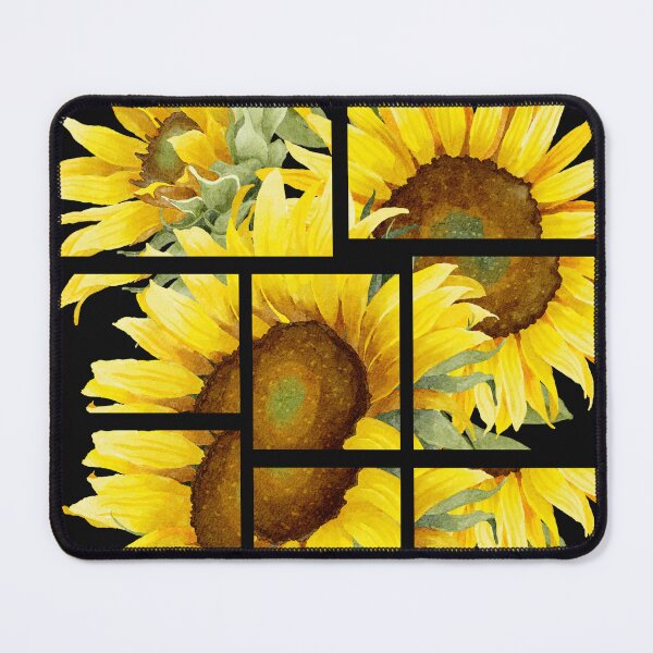 Item preview, Modern Fragmented Sunflower Watercolor Botanical Art designed and sold by GreenVerseStore.