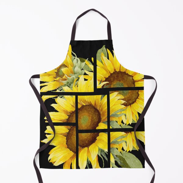 Aperçu de l'œuvre Modern Fragmented Sunflower Watercolor Botanical Art créée et vendue par GreenVerseStore.