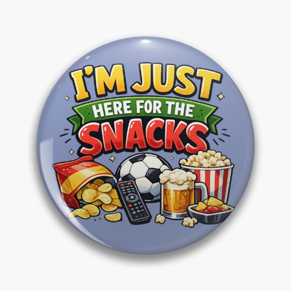 Item preview, I'm Just Here For The Snacks Funny Football Design designed and sold by planetreynolds.