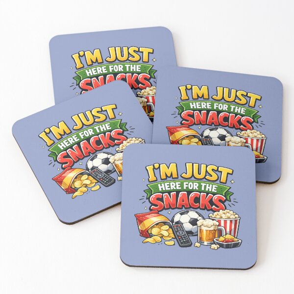 Item preview, I'm Just Here For The Snacks Funny Football Design designed and sold by planetreynolds.