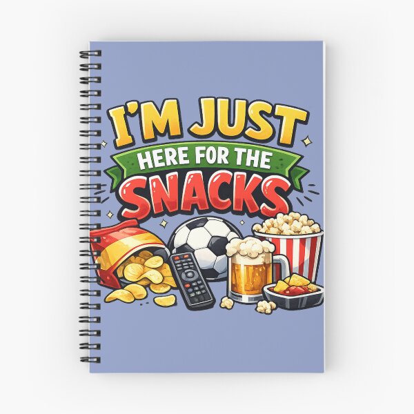 Item preview, I'm Just Here For The Snacks Funny Football Design designed and sold by planetreynolds.