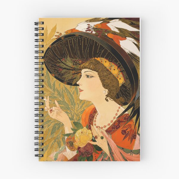Item preview, Woman in profile, bust-length, smoking Georges de Feure - Art Nouveau Fashion Portrait for Vintage Elegance Collectors designed and sold by RickE.