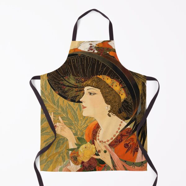 Item preview, Woman in profile, bust-length, smoking Georges de Feure - Art Nouveau Fashion Portrait for Vintage Elegance Collectors designed and sold by RickE.