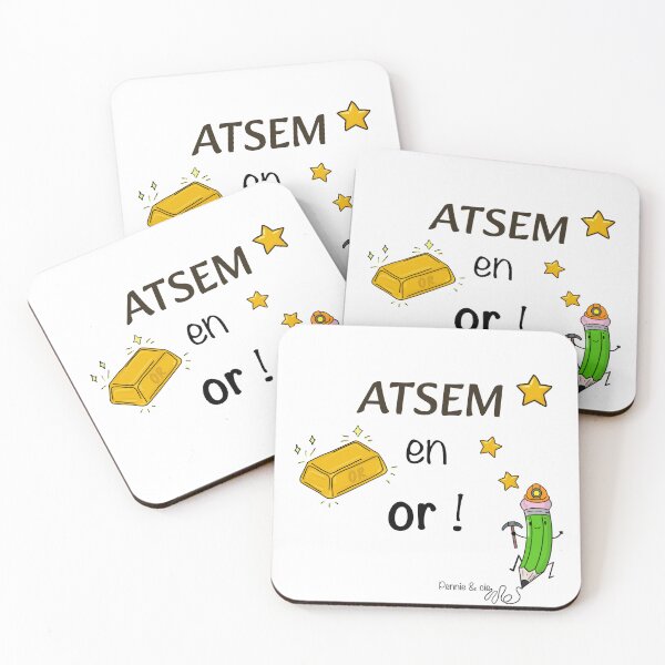 Item preview, ATSEM in gold – gift idea to thank a nursery school assistant designed and sold by Pennie & cie.