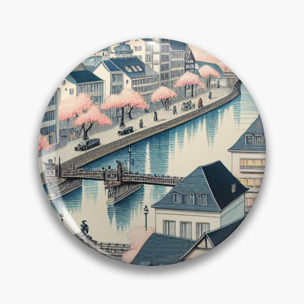 Item preview, Magdeburg Germany Ukiyo-e Wall Art Japanese Style Cathedral Print designed and sold by Vandy Fullam.