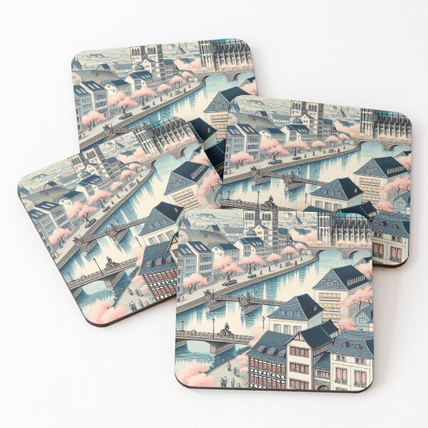 Item preview, Magdeburg Germany Ukiyo-e Wall Art Japanese Style Cathedral Print designed and sold by Vandy Fullam.