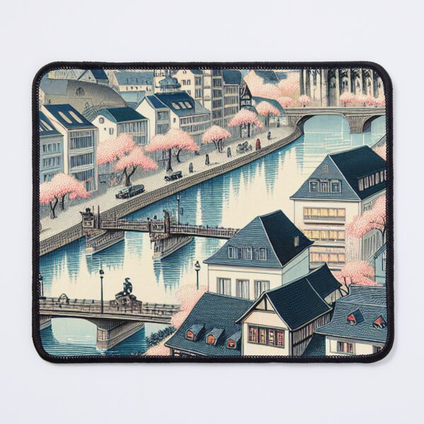 Item preview, Magdeburg Germany Ukiyo-e Wall Art Japanese Style Cathedral Print designed and sold by Vandy Fullam.