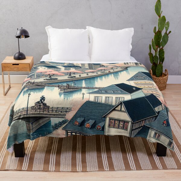 Item preview, Magdeburg Germany Ukiyo-e Wall Art Japanese Style Cathedral Print designed and sold by Vandy Fullam.