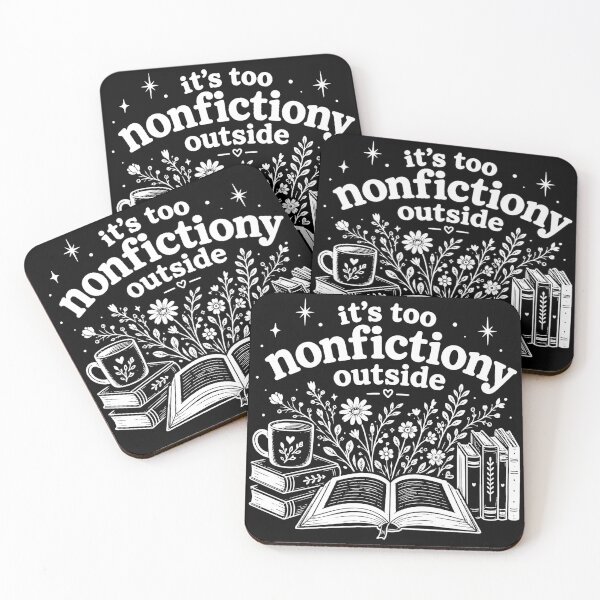 Item preview, It’s Too Nonfictiony Outside | Cozy Book Lover Design | Retro Reading Aesthetic designed and sold by Spyshirt.