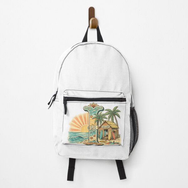 Item preview, Letter I Tropical Beach Surf Retro Initial Art — Summer Hawaii Gift Sticker designed and sold by irfanshikh.