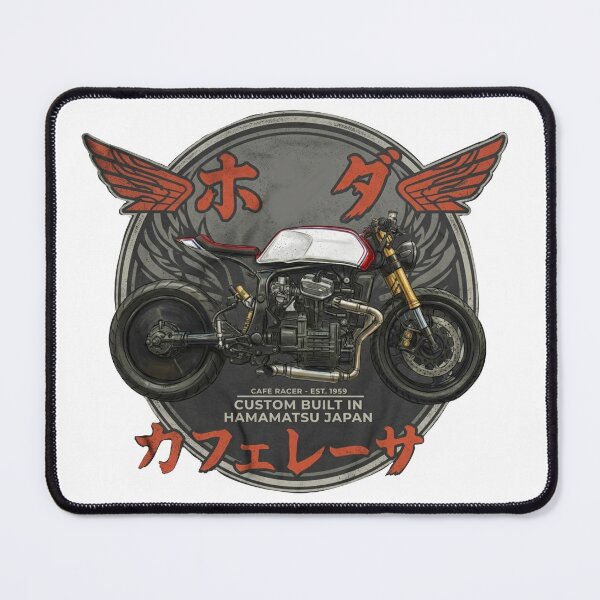 Item preview, Vintage Japanese Cafe Racer Custom Motorcycle Emblem Art designed and sold by Lunevalleyart.