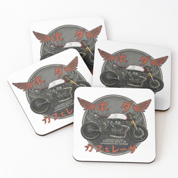 Item preview, Vintage Japanese Cafe Racer Custom Motorcycle Emblem Art designed and sold by Lunevalleyart.