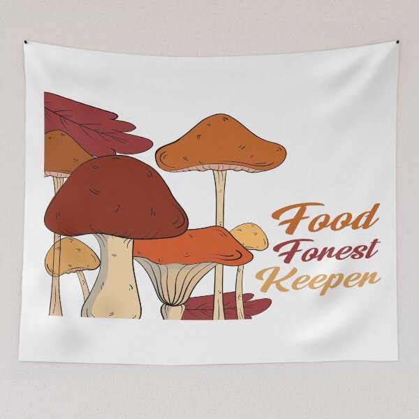 Item preview, Food Forest Keeper Mushroom Foraging Art designed and sold by SP Motif.