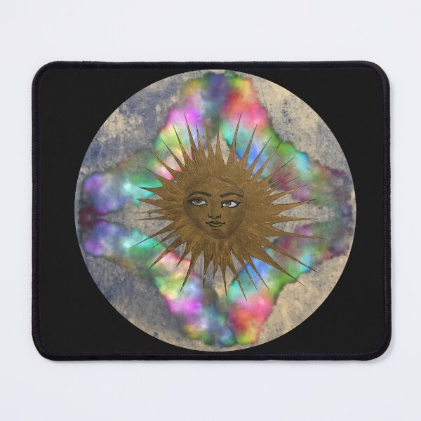 Item preview, Medallion with hand-painted golden sun and rainbow ornament designed and sold by creaphyl28.