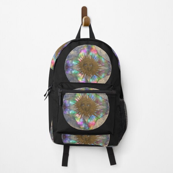 Item preview, Medallion with hand-painted golden sun and rainbow ornament designed and sold by creaphyl28.