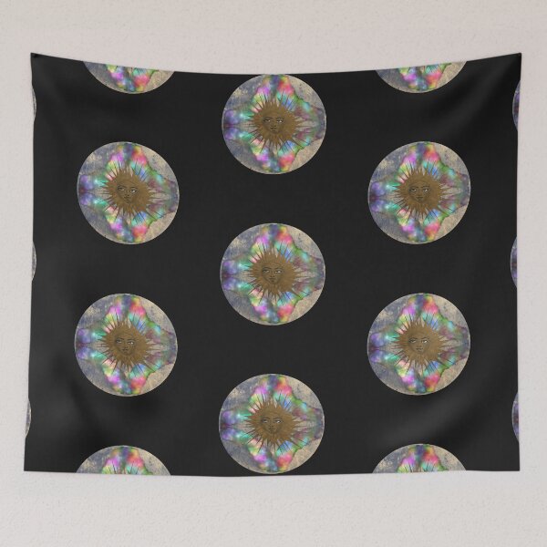 Item preview, Medallion with hand-painted golden sun and rainbow ornament designed and sold by creaphyl28.