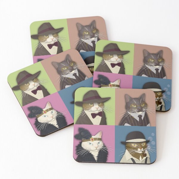 Item preview, Old School Cats - Cat Pop Art designed and sold by Scolliecat.