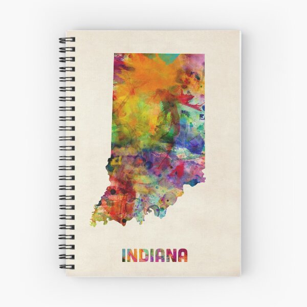Item preview, Indiana Watercolor Map designed and sold by ArtPrints.