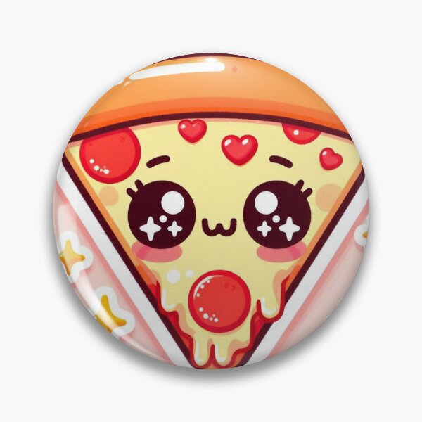 Item preview, Kawaii Pizza Slice Sticker | Chibi Pizza with Melting Cheese and Happy Face designed and sold by PastelPawsArt.