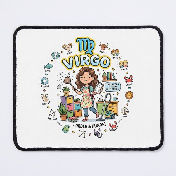 Item preview, Funny Virgo Girl Organized Perfectionist Zodiac Sticker designed and sold by Zodiac Celestial Art.