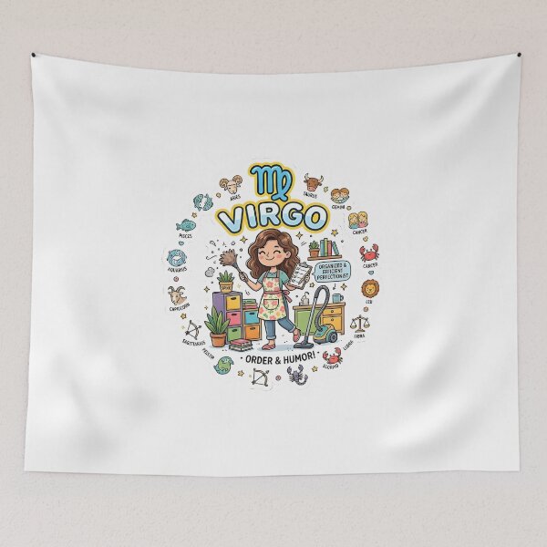 Item preview, Funny Virgo Girl Organized Perfectionist Zodiac Sticker designed and sold by Zodiac Celestial Art.