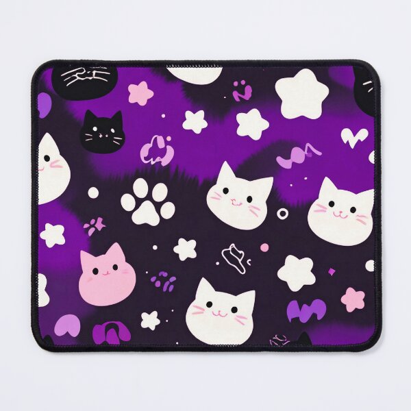 Item preview, Cute Kawaii Cat Pattern Purple Aesthetic Design designed and sold by IMuDesigner.
