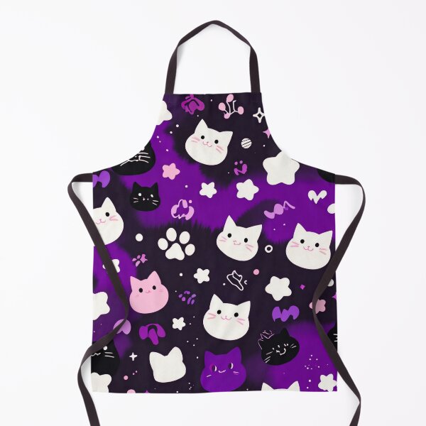 Item preview, Cute Kawaii Cat Pattern Purple Aesthetic Design designed and sold by IMuDesigner.