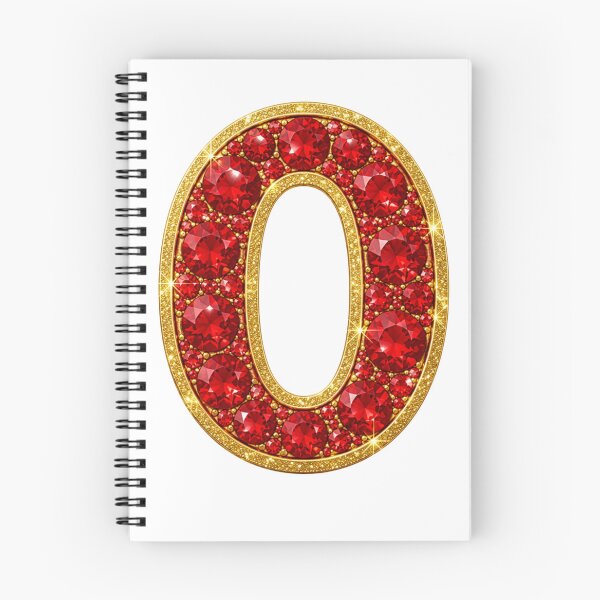 Item preview, Letter O Red & Gold Gems designed and sold by Rosy Images California.