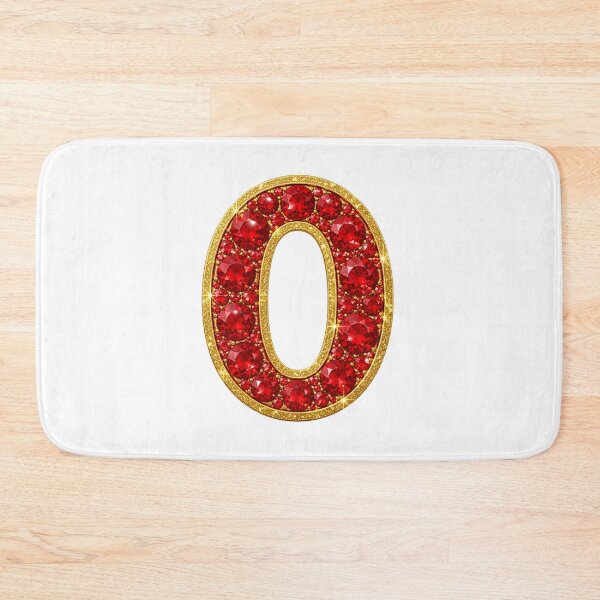 Item preview, Letter O Red & Gold Gems designed and sold by Rosy Images California.