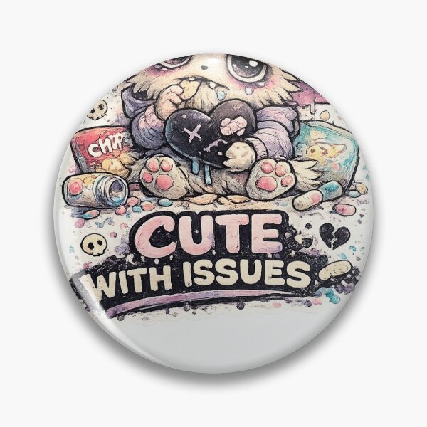 Item preview, Cute With Issues – Pastel Goth Kawaii Monster Sticker designed and sold by Wander Pop Studio.