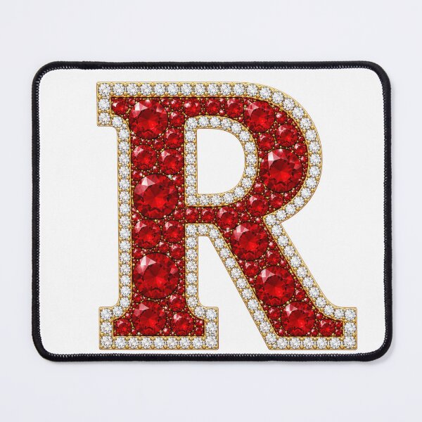 Item preview, Letter R Red White Gems designed and sold by Rosy Images California.