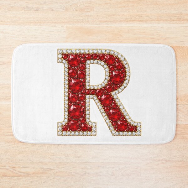 Item preview, Letter R Red White Gems designed and sold by Rosy Images California.