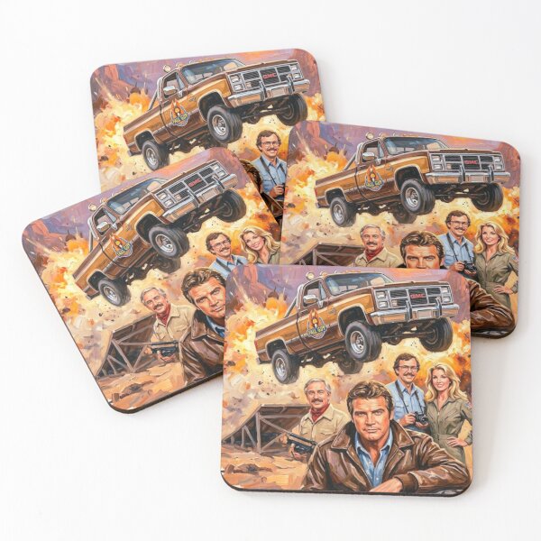 Item preview, The Fall Guy Poster – Lee Majors Colt Seavers 1980s TV Oil Painting designed and sold by Art's Diner.