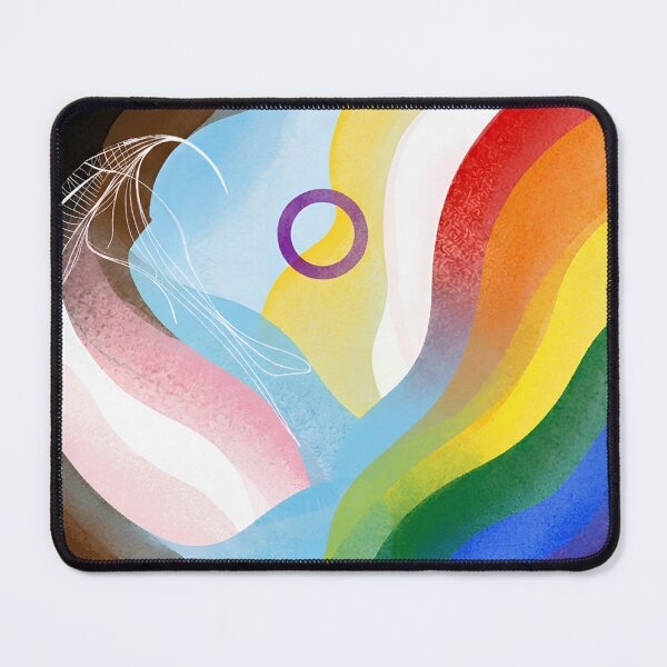 Item preview, Abstract wavy Progress Pride Flag designed and sold by BenjiLep.