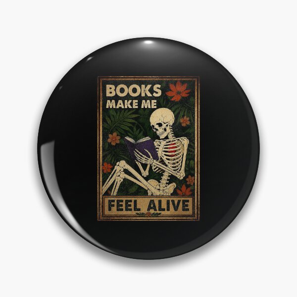 Item preview, Vintage Skeleton Reading Books Make Me Feel Alive Gothic Botanical designed and sold by ferminhays.