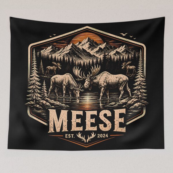 Item preview, Vintage Moose Lake Badge - Meese Est. 2024 Wilderness Retro AestheticDesign designed and sold by Trinidesigns123.