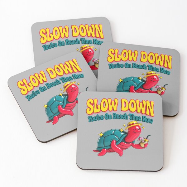 Item preview, Slow Down You're On Beach Time Now Turtle Graphic  — Funny Summer Beach  designed and sold by SkTee2k.