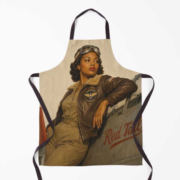 Item preview, Tuskegee Airwoman Pin Up Vintage WWII Aviation Art Print designed and sold by MissSaylor.