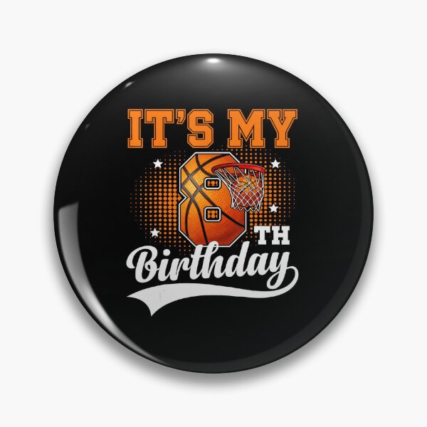 Item preview, Basketball Eighth Birthday Retro for Turning Eight designed and sold by allistermariam.