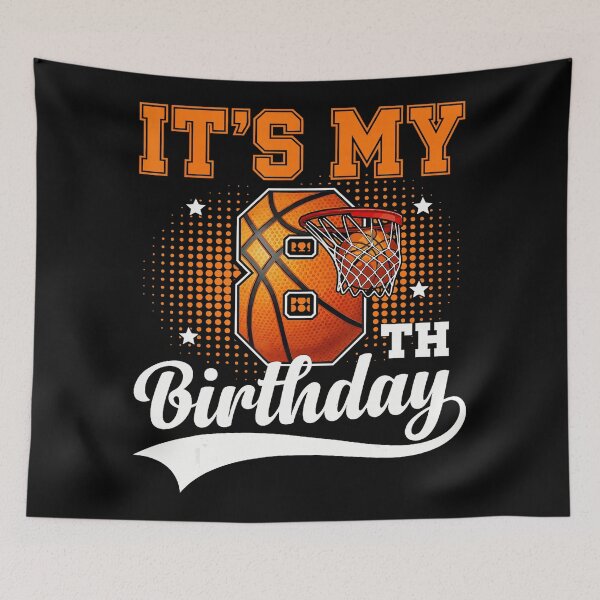 Item preview, Basketball Eighth Birthday Retro for Turning Eight designed and sold by allistermariam.