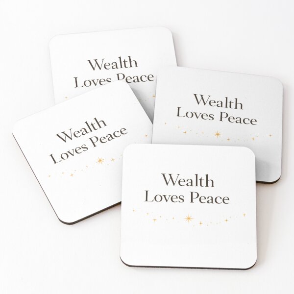 Item preview, Wealth Loves Peace — Soft Abundance Typography designed and sold by BeaVibes.