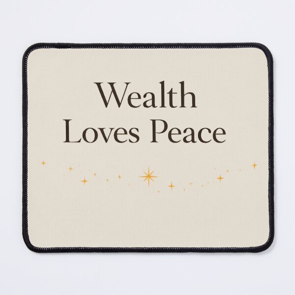 Item preview, Wealth Loves Peace — Soft Abundance Typography designed and sold by BeaVibes.