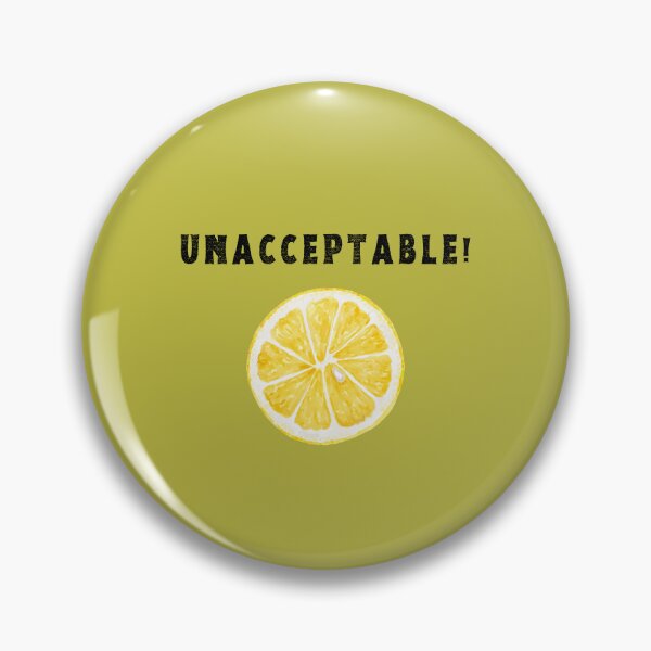 Item preview, UNACCEPTABLE! Angry Lemon Meme Design designed and sold by EVESTUDIOART.