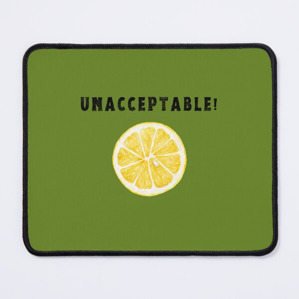 Item preview, UNACCEPTABLE! Angry Lemon Meme Design designed and sold by EVESTUDIOART.
