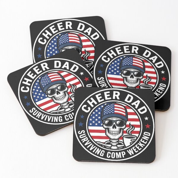 Item preview, Skeleton Cheer Dad Coffee for Competition Weekend Chaos designed and sold by zamiokaline.