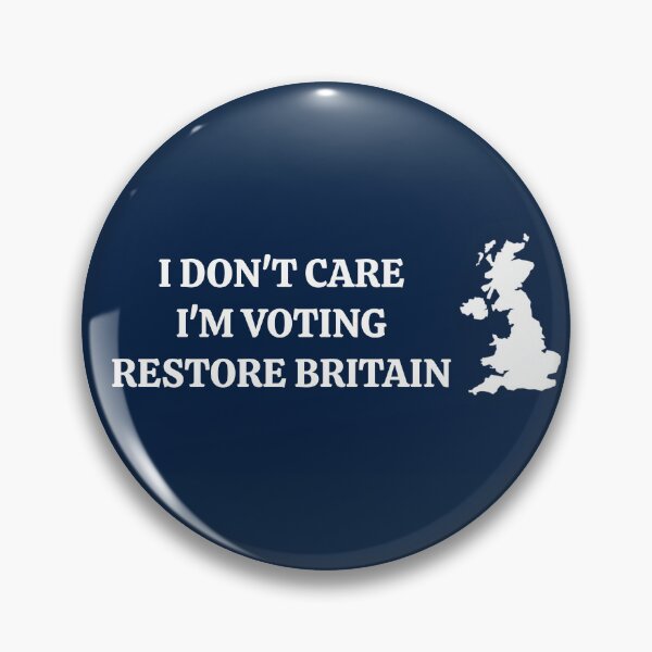 Item preview, Don't Care I'm Voting Restore Britain designed and sold by TsunamiDesigns.