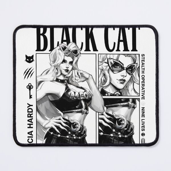 Item preview, Stealth Cat Femme Fatale Streetwear Graphic Tee - (ideal for white products) designed and sold by MarshLair.