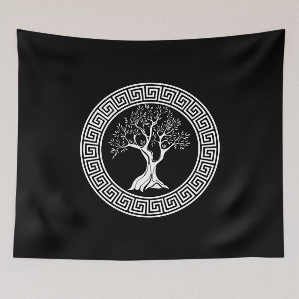 Item preview, Greek symbol of the olive tree (white) designed and sold by Lagueny.
