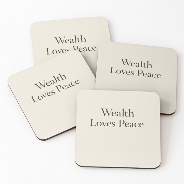 Item preview, Wealth Loves Peace — Soft Abundance Typography designed and sold by BeaVibes.
